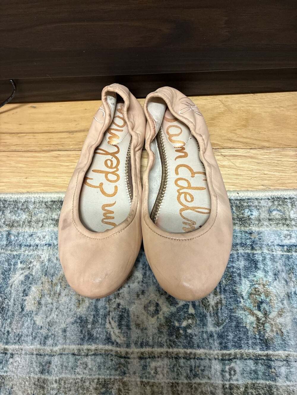 Sam Edelman Felicia Ballet Flat Size 8 Nude Leather